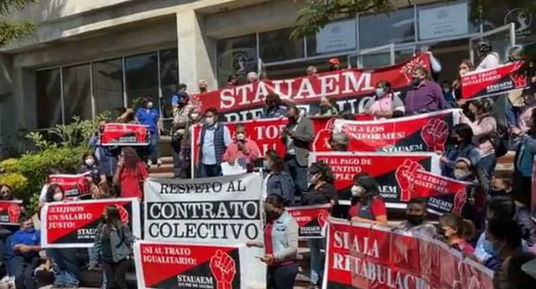 Estalla huelga de trabajadores en la Universidad Autónoma del Estado de Morelos
