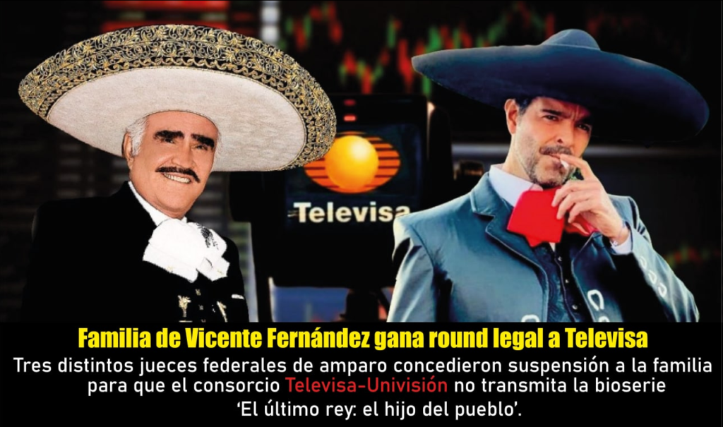 Familia de Vicente Fernández gana round legal a Televisa