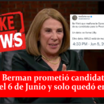 SABINA BERMAN MIENTE Y QUEDA EN RIDÍCULO
