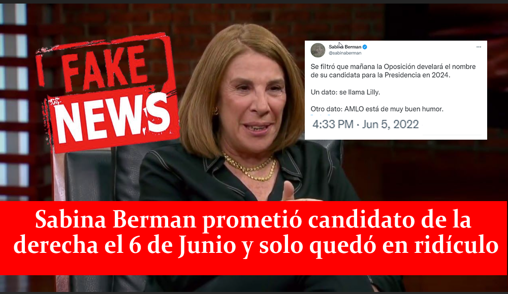 SABINA BERMAN MIENTE Y QUEDA EN RIDÍCULO