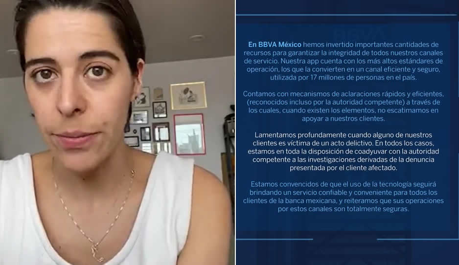 BBVA CULPA A VERÓNICA BRAVO POR ROBO DE AHORROS