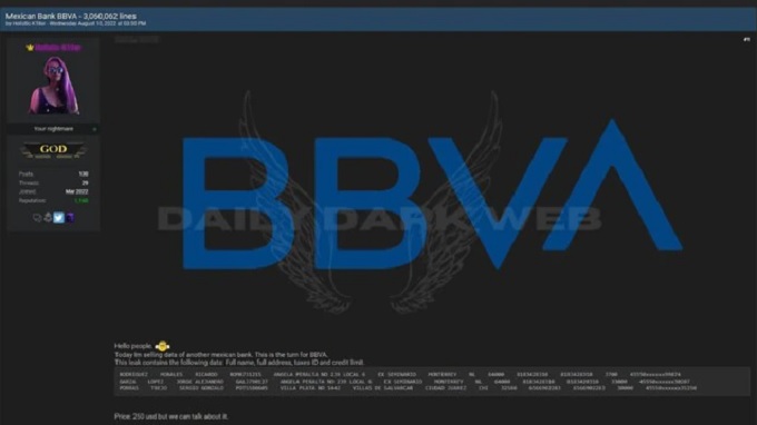 Filtran base de datos de BBVA; nombres y direcciones de clientes ya están disponibles