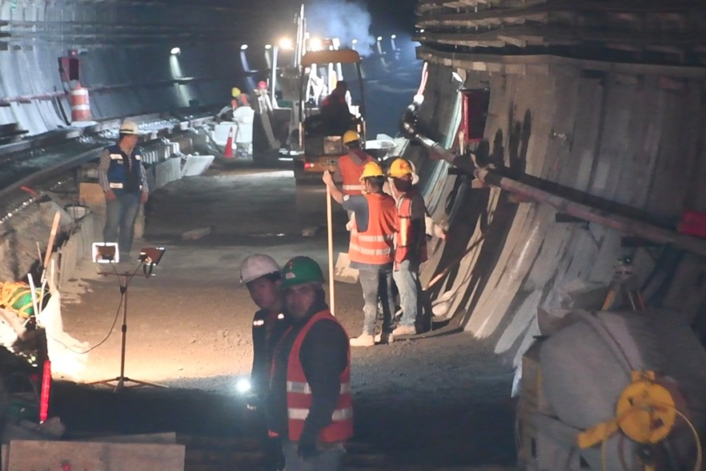Rehabilitación del túnel en la Línea 12 lleva 70% de avance