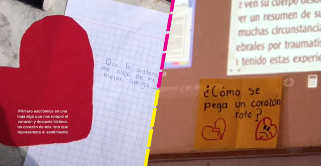 Apúntenle: Maestra se hace viral por enseñarle a sus alumnos cómo curar un corazón roto