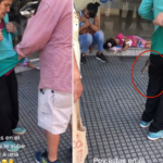 ¡Horror! Rata se mete en la ropa de una señora formada en el banco