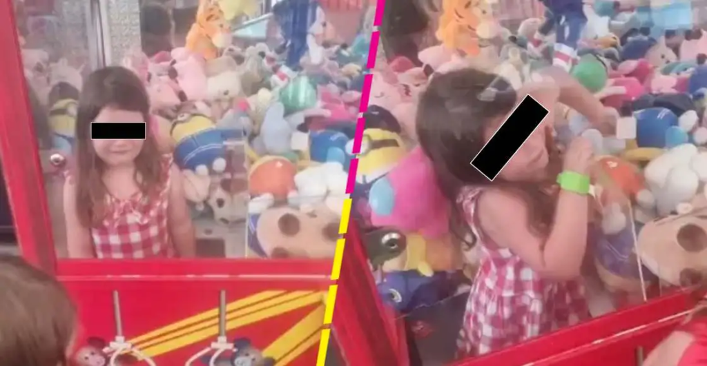 Notas anticonceptivas: Niña queda atrapada en una máquina de peluches y se hace viral