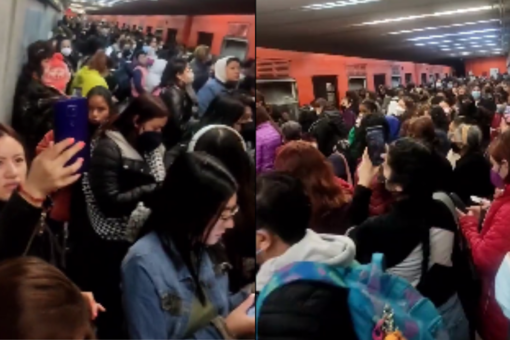 Reportan usuarios desalojo en Línea 3 del Metro en estación Niños Héroes
