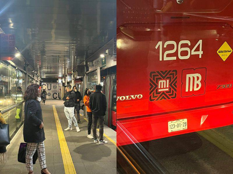 Metrobús frena repentinamente y deja 10 pasajeros heridos