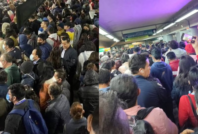 Línea 8 del Metro se desborda por lentitud del servicio; tiempos de espera superan la media hora