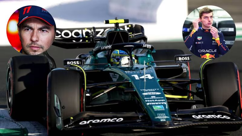 Checo y Verstappen son sorprendidos por Alonso en las prácticas de Arabia