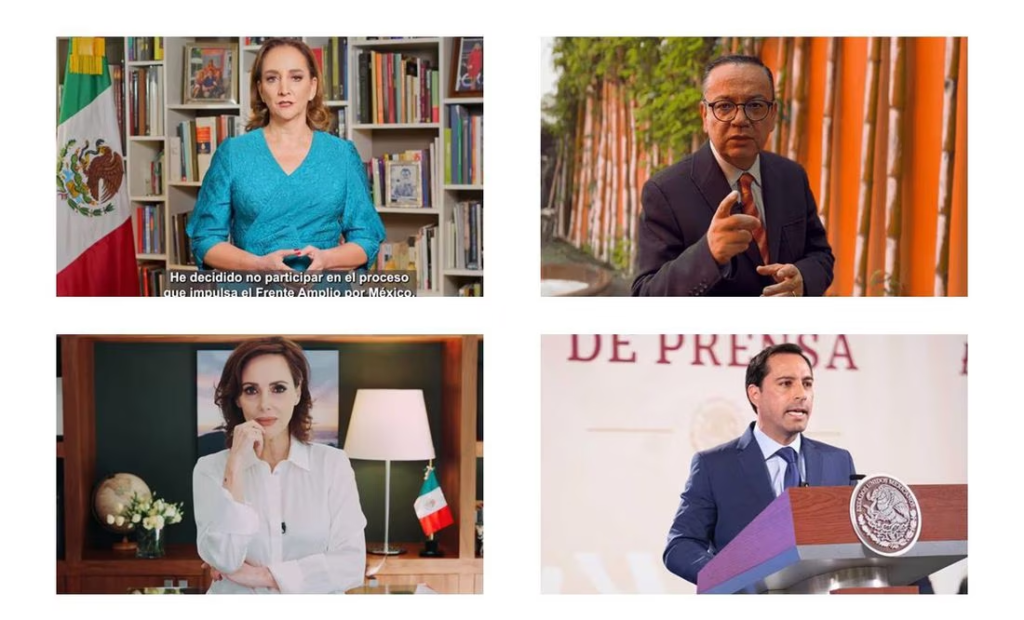 Antes del arranque, se bajan de la contienda cuatro aspirantes presidenciales de oposición