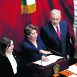 Arropada por AMLO, Delfina asume el poder del Edomex