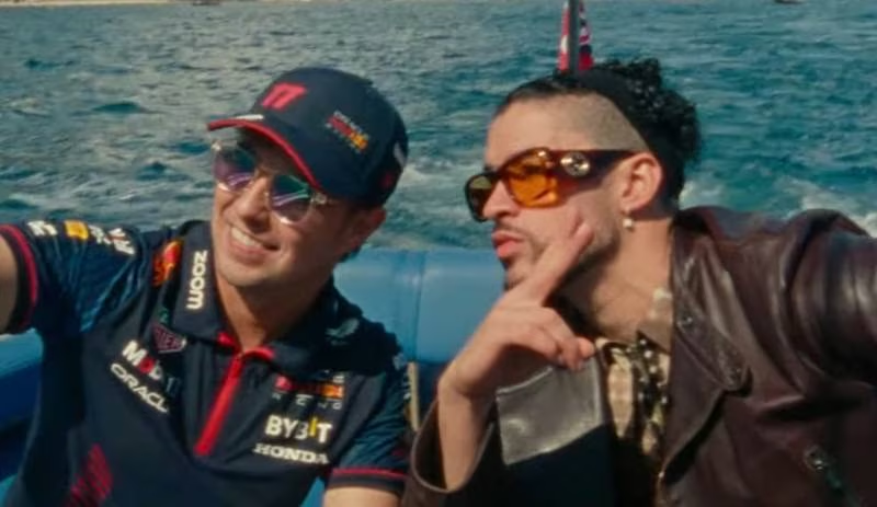 Checo Pérez se luce en videoclip de nueva canción de Bad Bunny