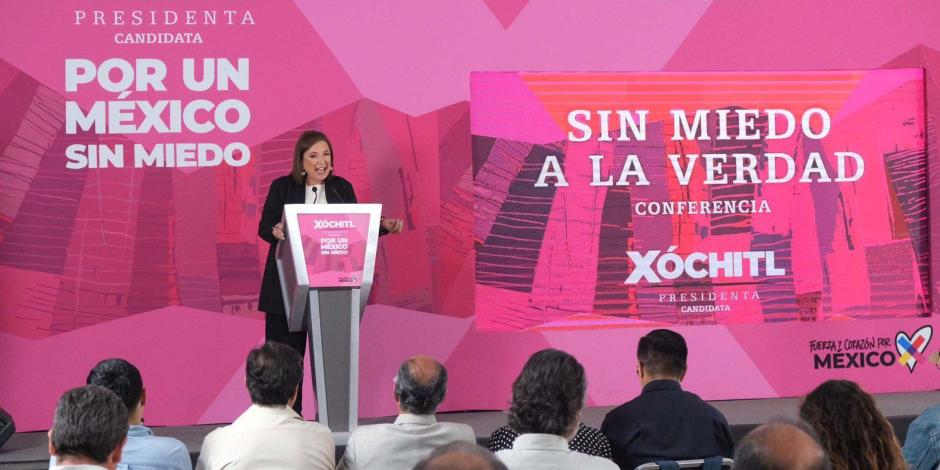 Xóchitl Gálvez presenta denuncia por corrupción en Tren Maya; pide indagar a hijos de AMLO
