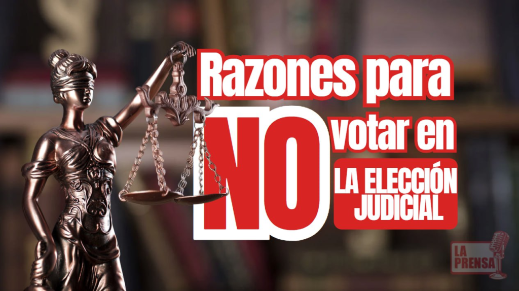 RAZONES PARA NO VOTAR EN LA ELECCIÓN JUDICIAL