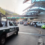 Policías resguardan el AICM ante protesta de la CNTE