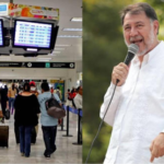 Captan a Fernández Noroña abordar vuelo en el Aeropuerto Internacional; suspende videocharlas a menos que «empezara la tercera guerra mundial”