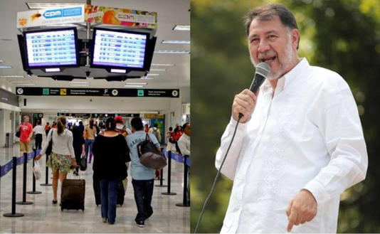 Captan a Fernández Noroña abordar vuelo en el Aeropuerto Internacional; suspende videocharlas a menos que «empezara la tercera guerra mundial”