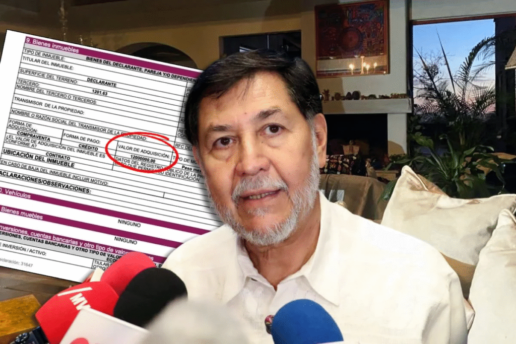 Noroña bajo la lupa: patrimonio millonario y un legado de escándalos. Estos son sus bienes
